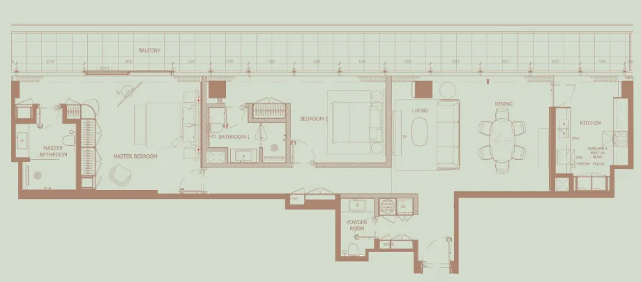 2 bedroom layout