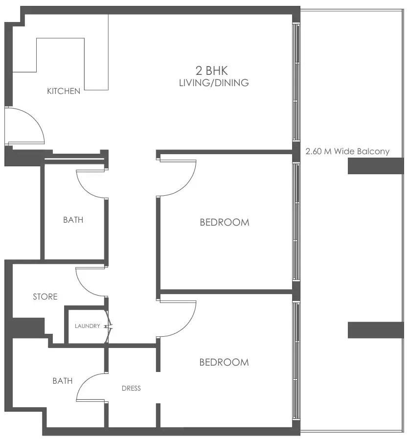 2 bedroom layout