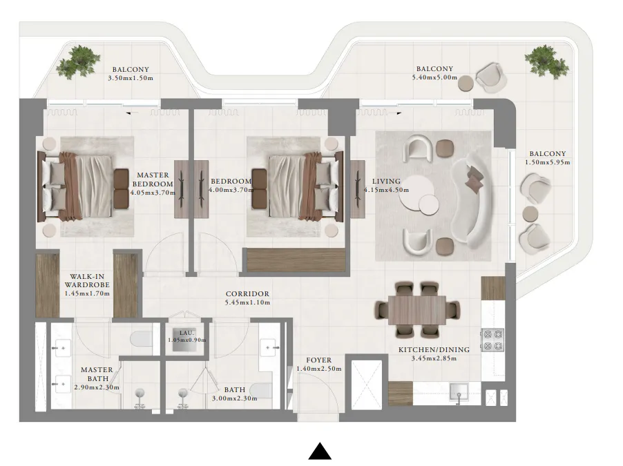 2 bedroom layout