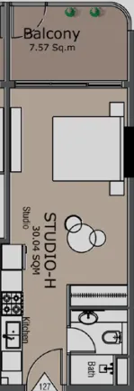 0 bedroom layout