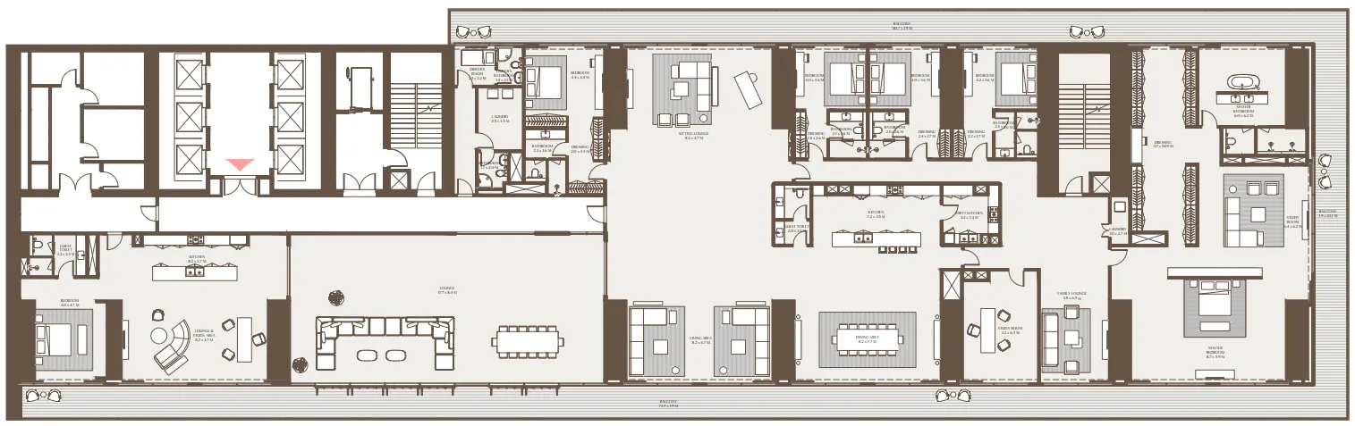 6 bedroom layout