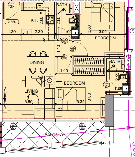 2 bedroom layout