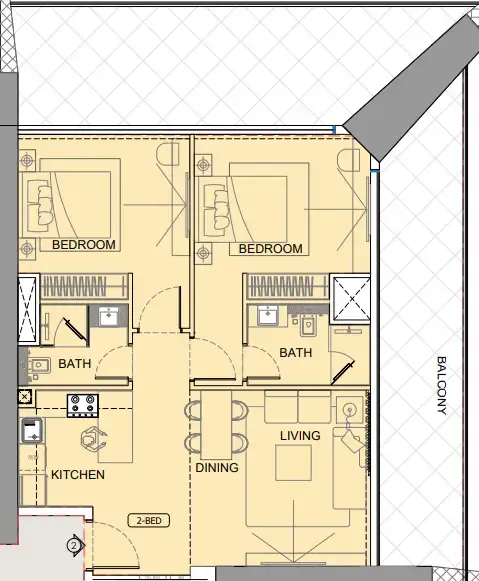 2 bedroom layout