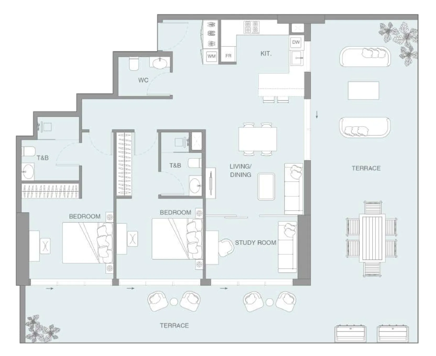 2 bedroom layout