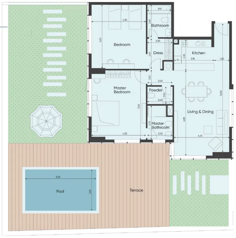 2 bedroom layout