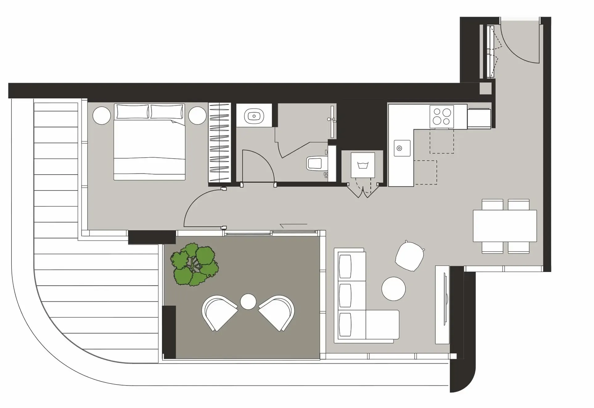 1 bedroom layout