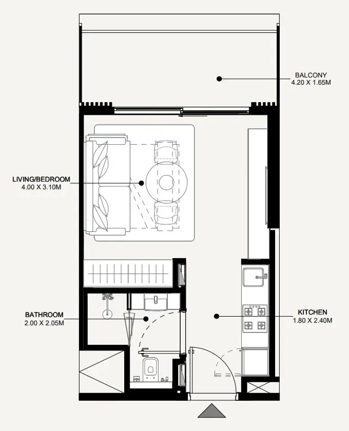 0 bedroom layout