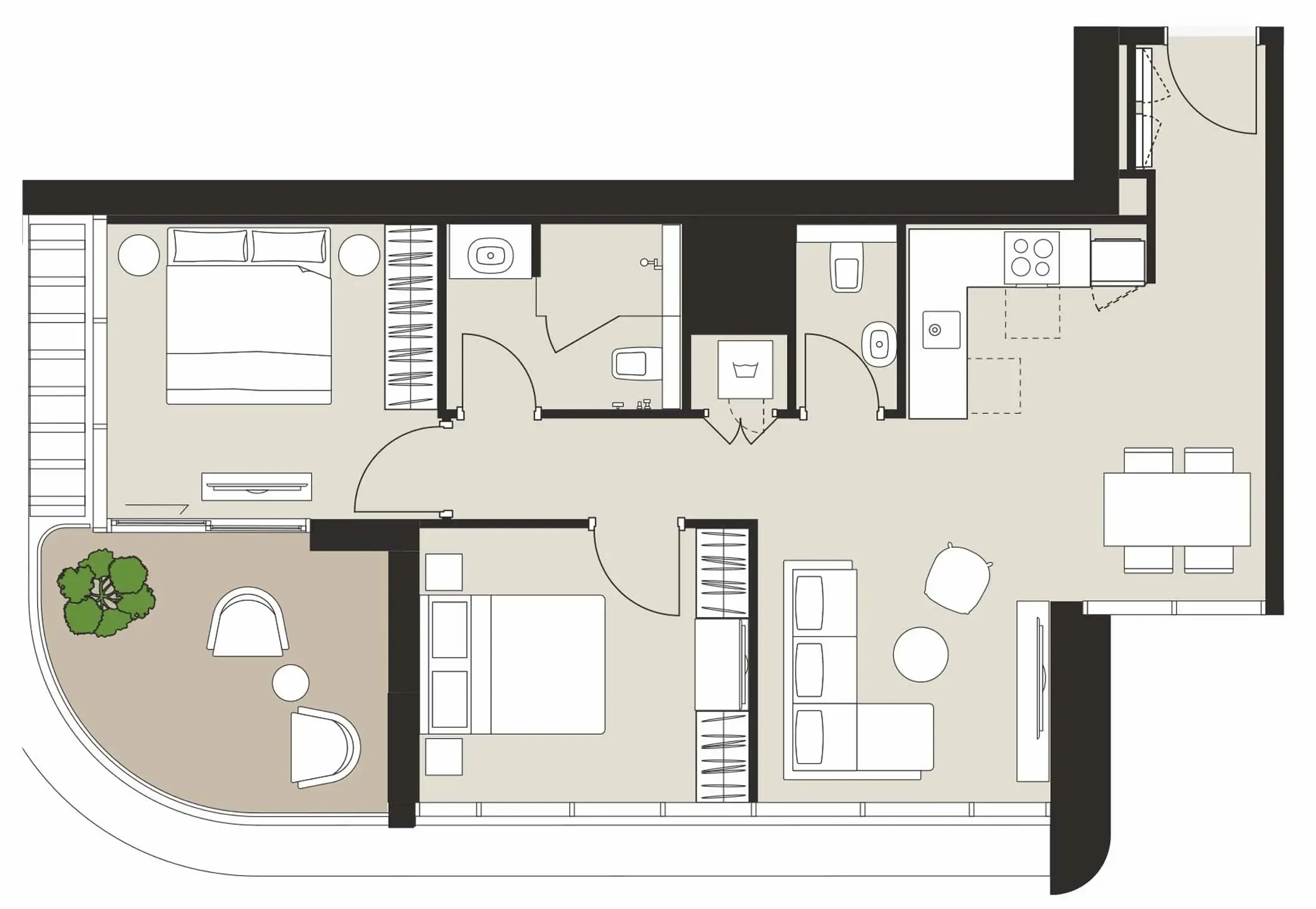 2 bedroom layout