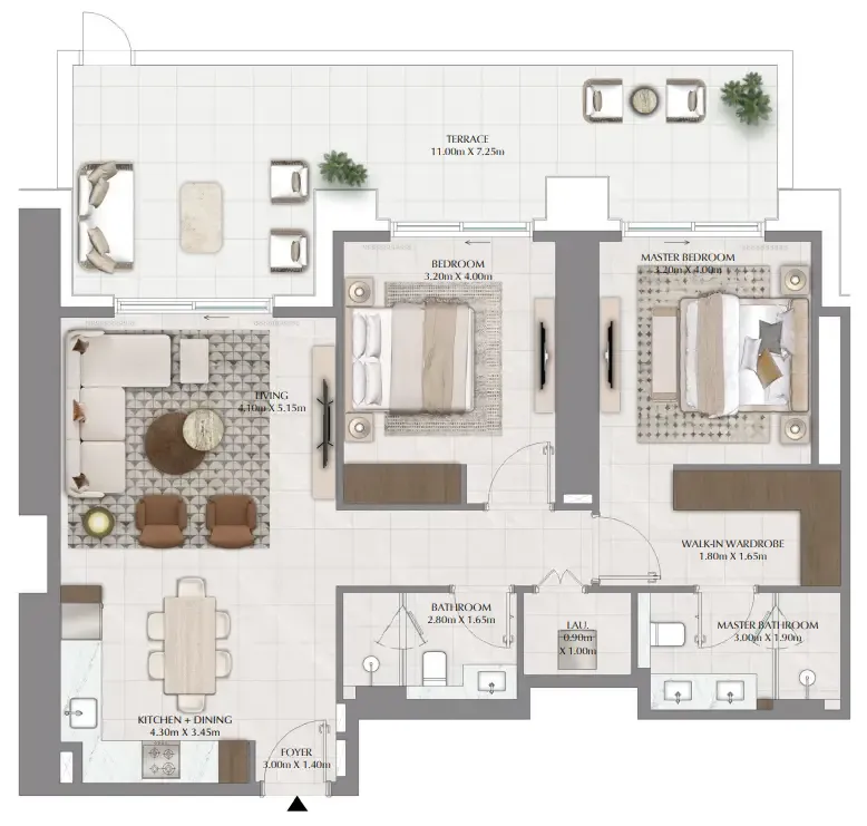 2 bedroom layout