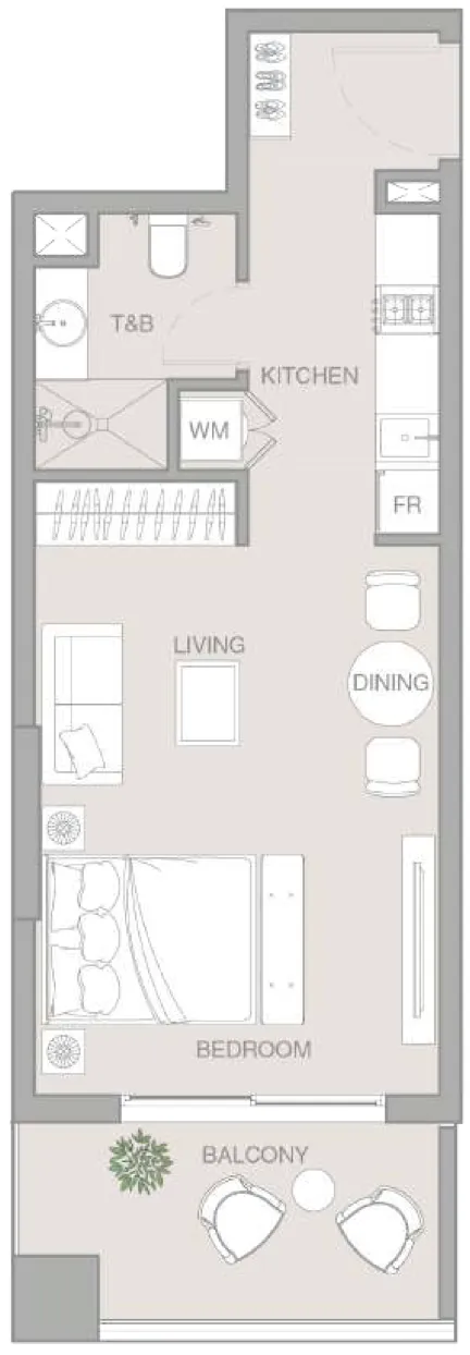 0 bedroom layout