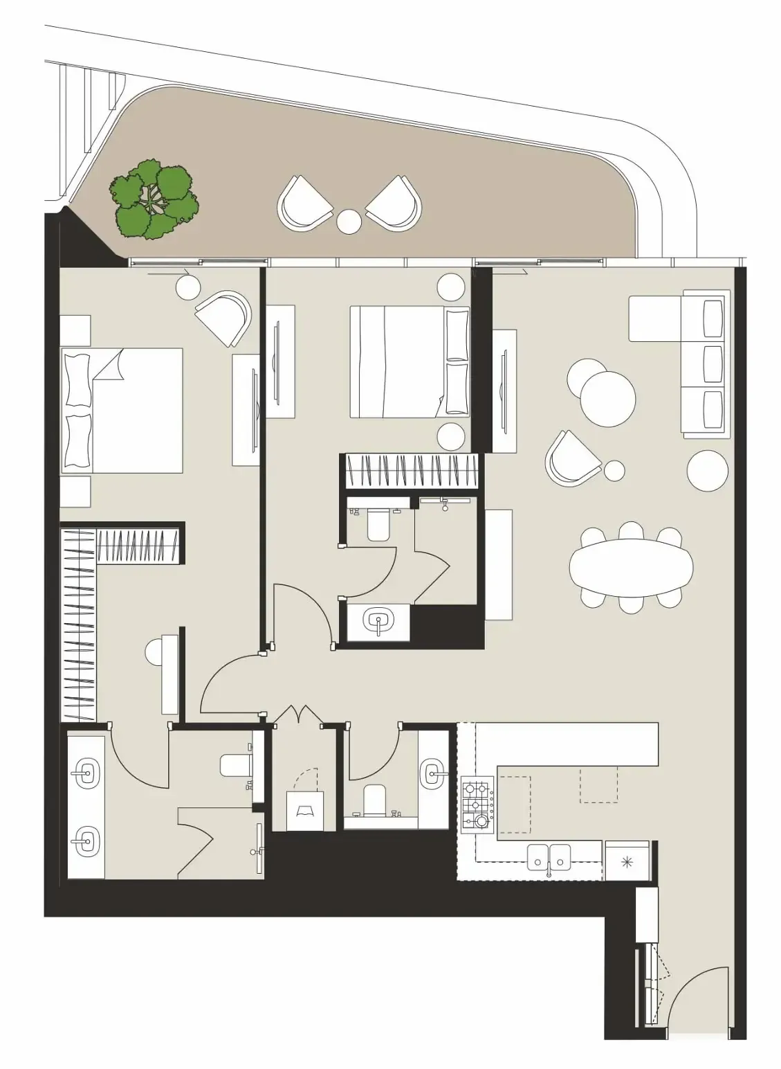 2 bedroom layout