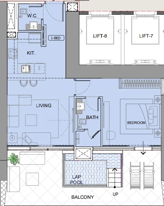 1 bedroom layout