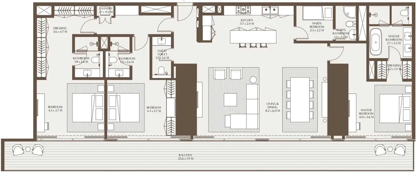 3 bedroom layout