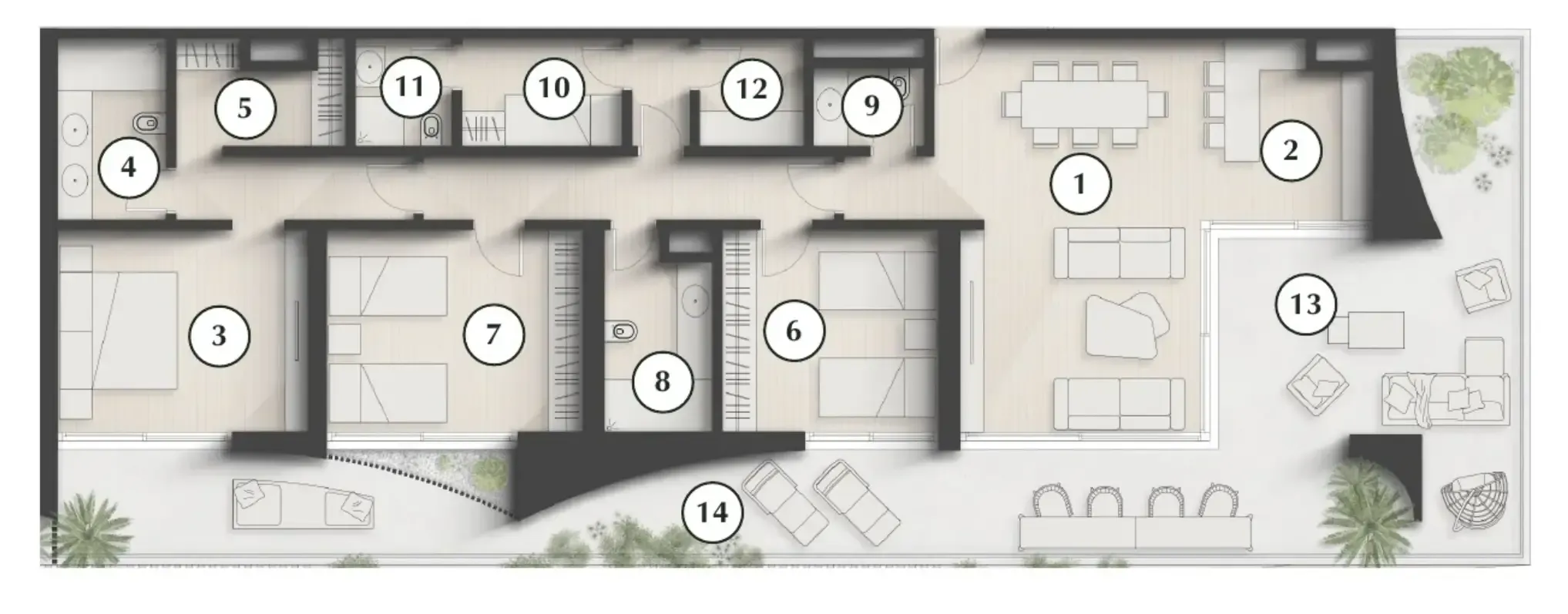 3 bedroom layout