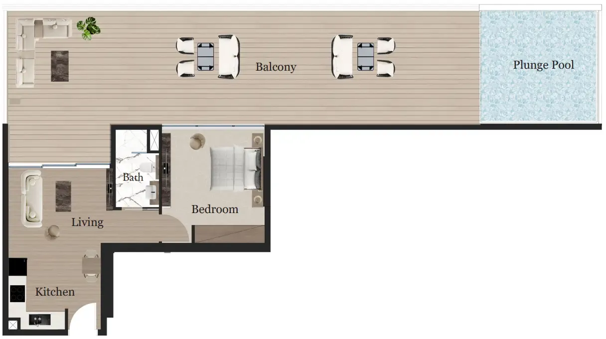 1 bedroom layout
