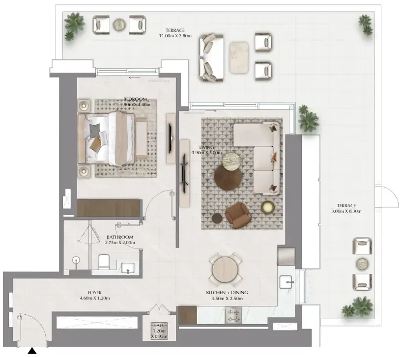 1 bedroom layout