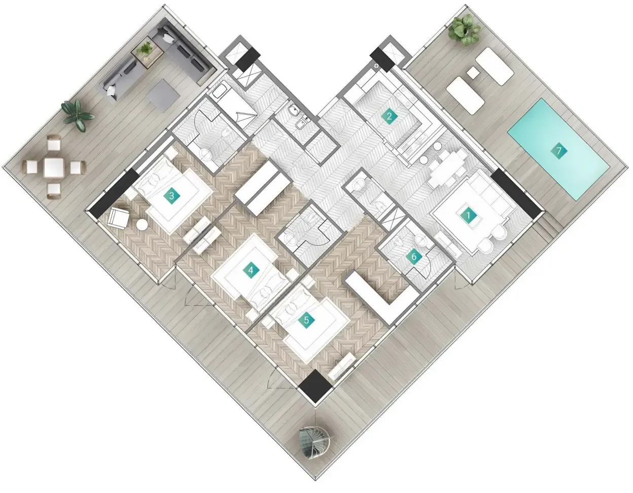3 bedroom layout