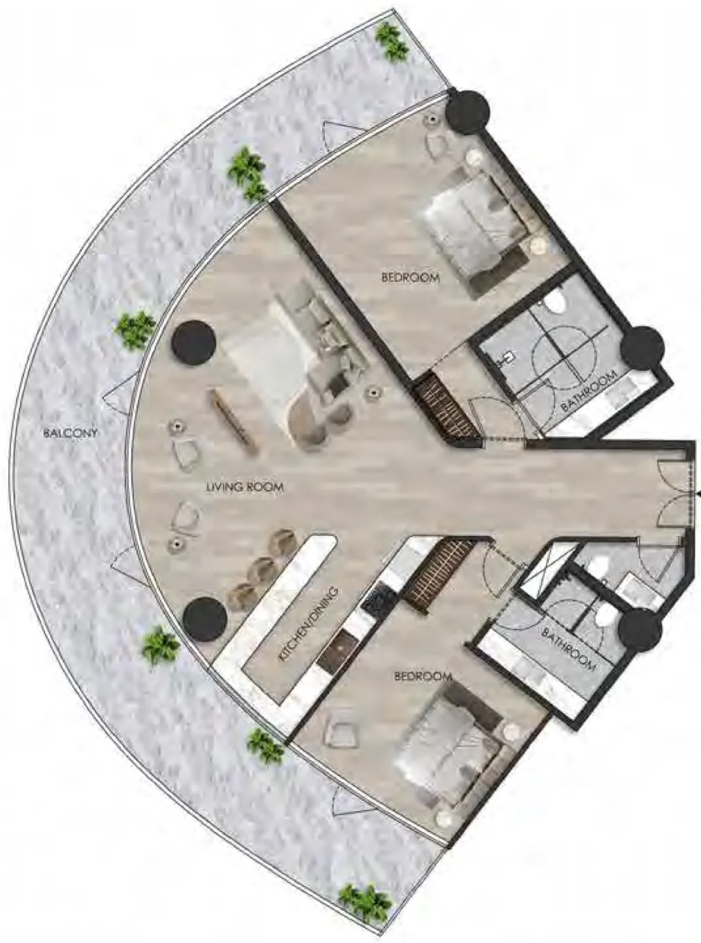2 bedroom layout