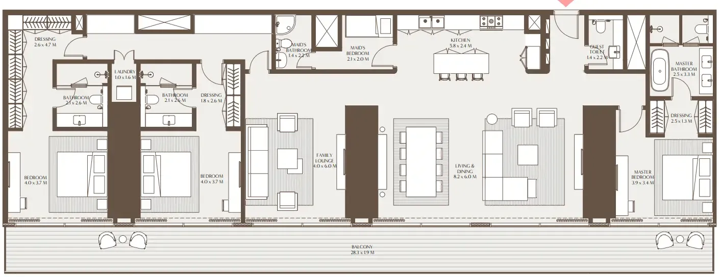 3 bedroom layout