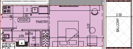0 bedroom layout