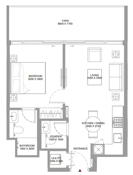 1 bedroom layout