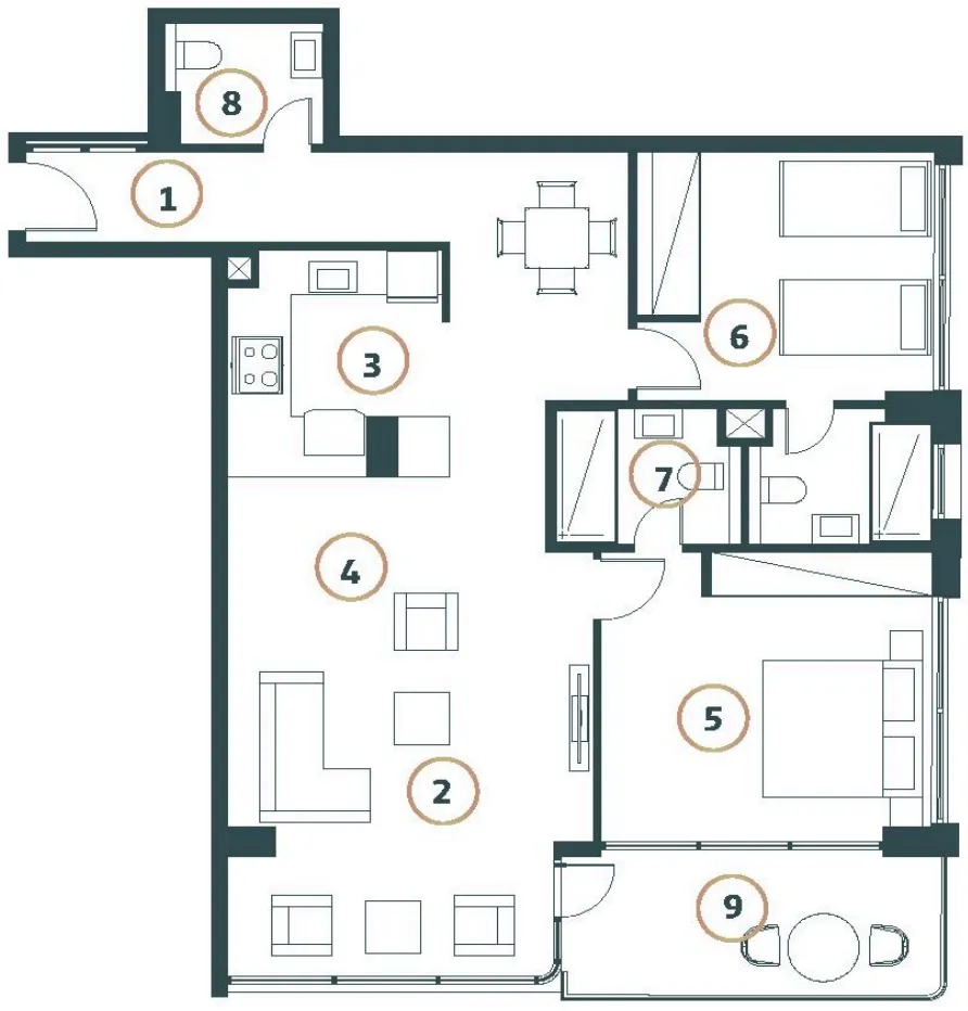 2 bedroom layout