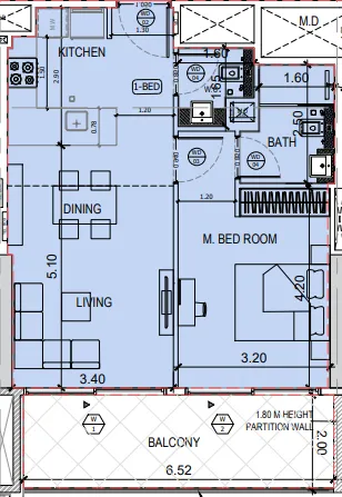 1 bedroom layout