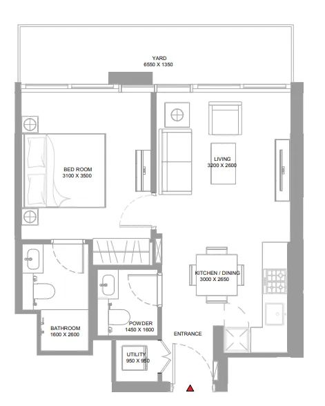 1 bedroom layout