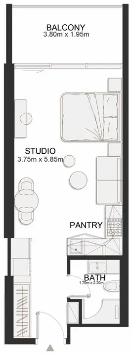 0 bedroom layout