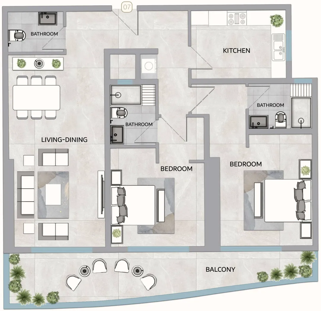 2 bedroom layout