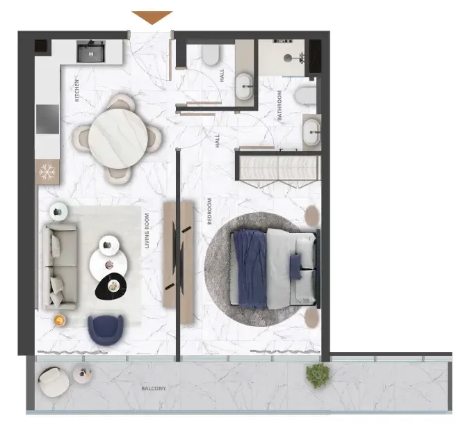 1 bedroom layout
