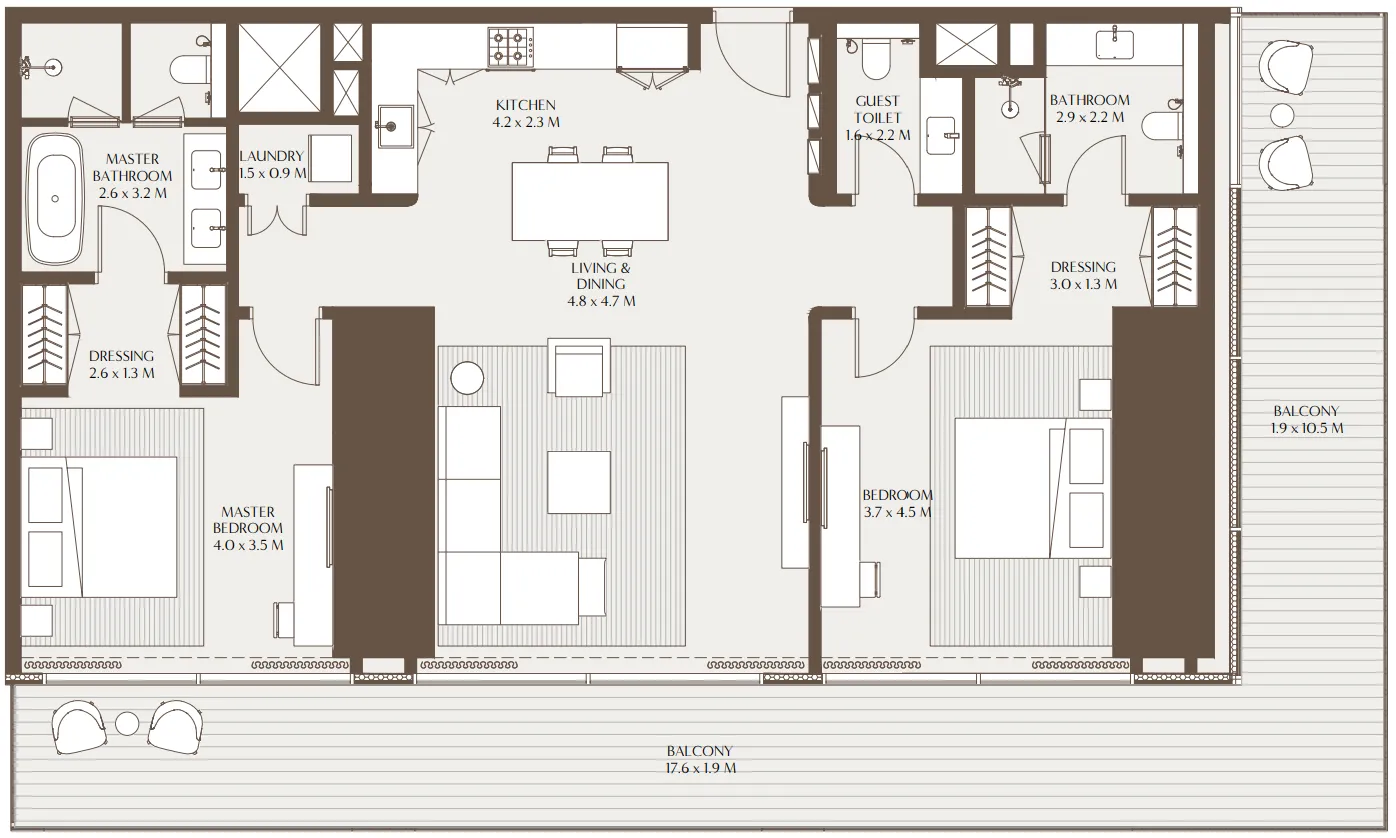 2 bedroom layout