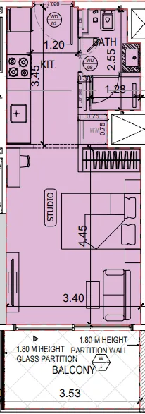 0 bedroom layout