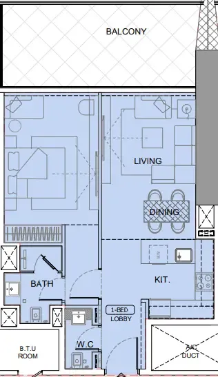 1 bedroom layout
