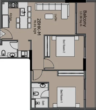 2 bedroom layout