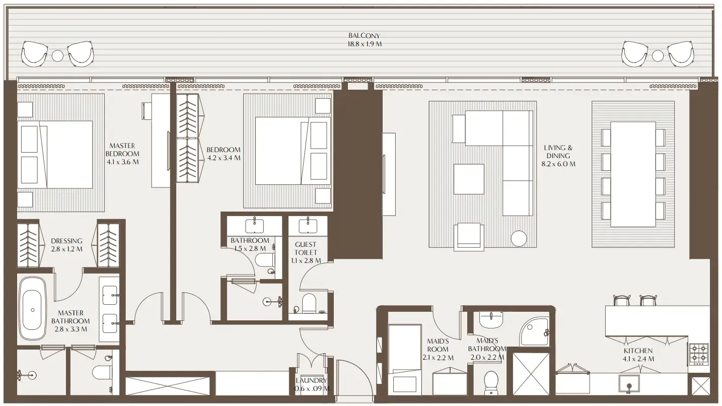 2 bedroom layout