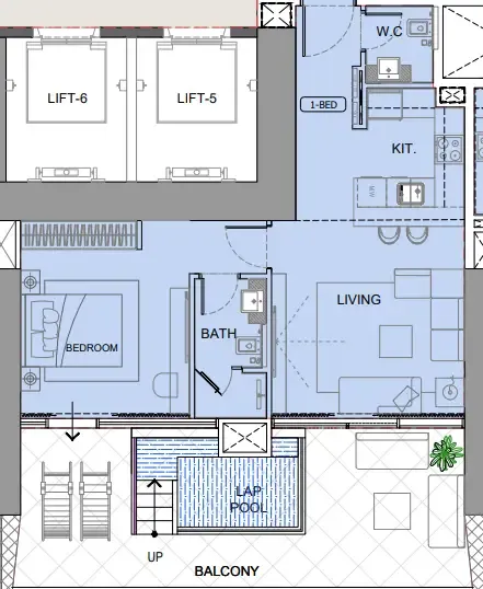 1 bedroom layout