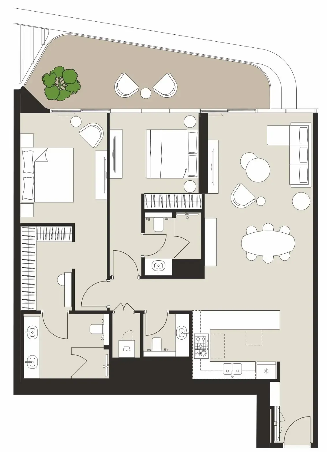 2 bedroom layout