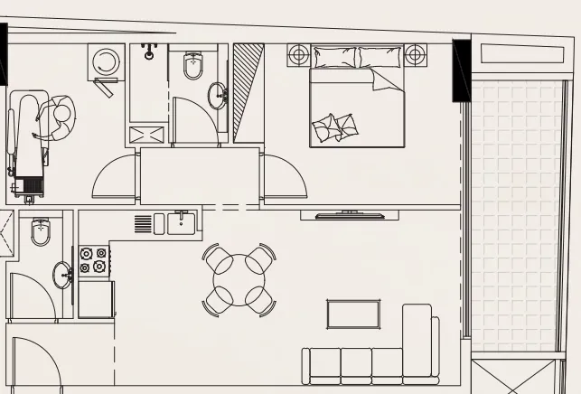 1 bedroom layout