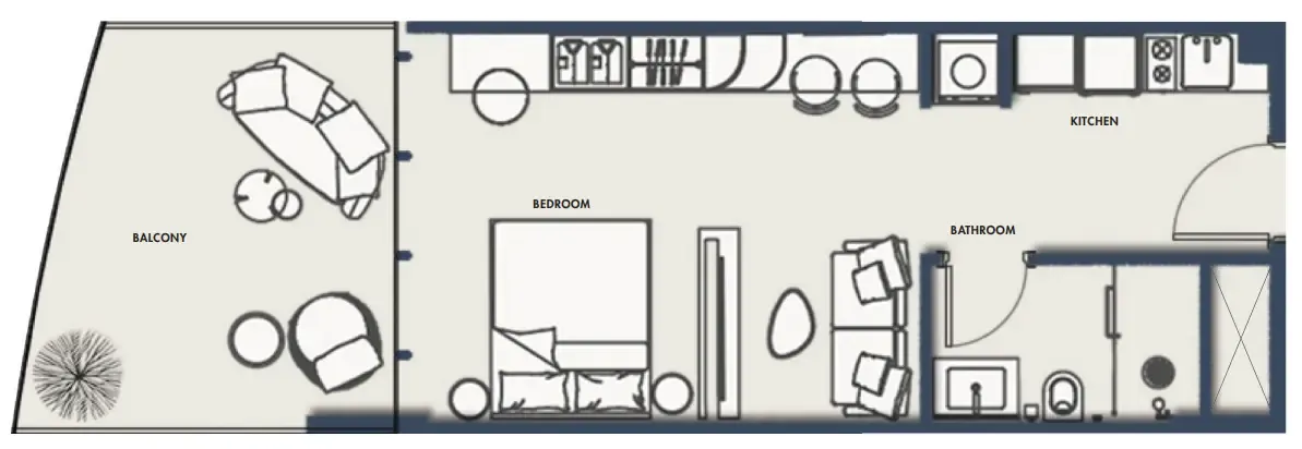 0 bedroom layout