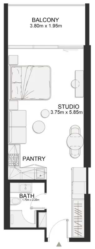 0 bedroom layout