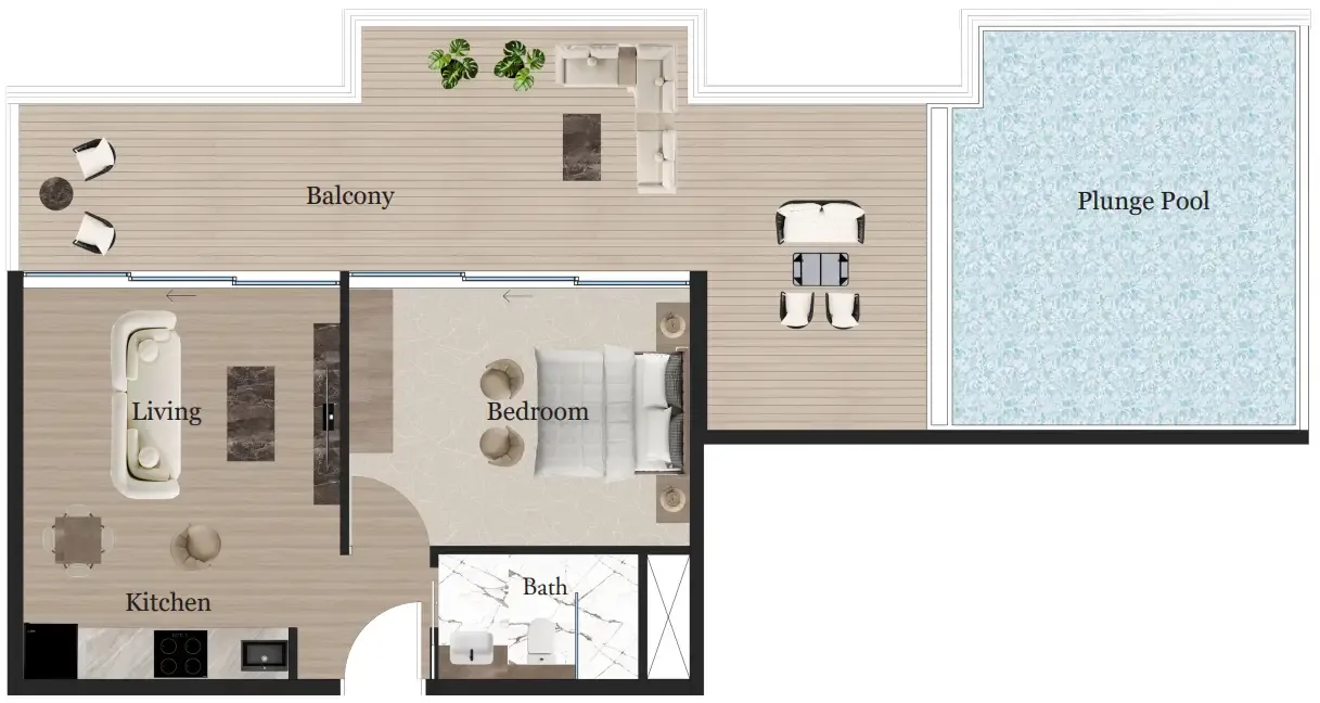 1 bedroom layout