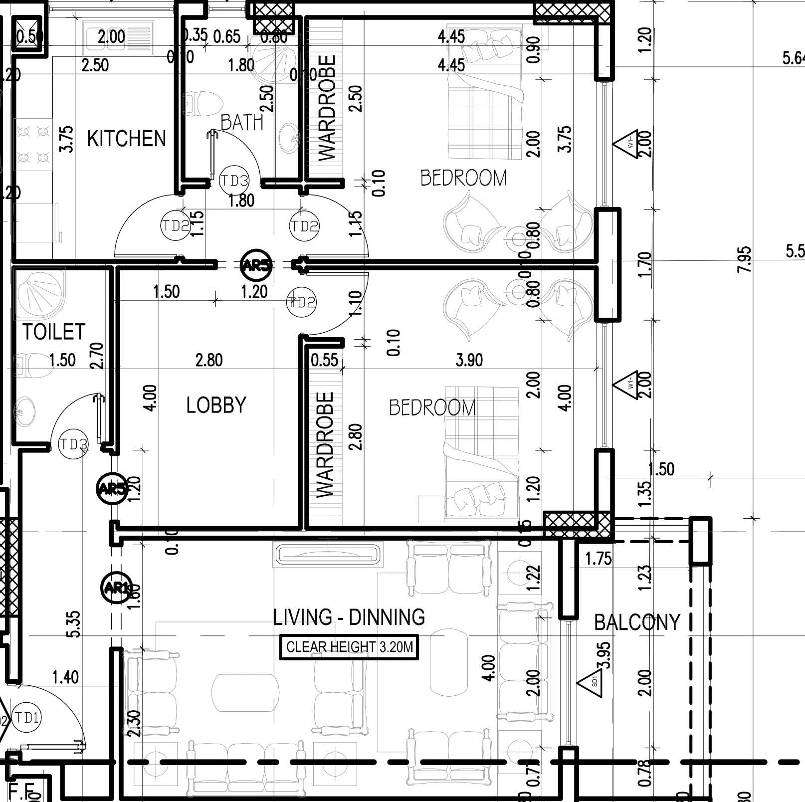 2 bedroom layout