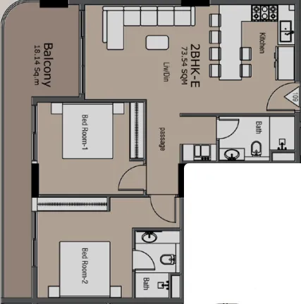 2 bedroom layout