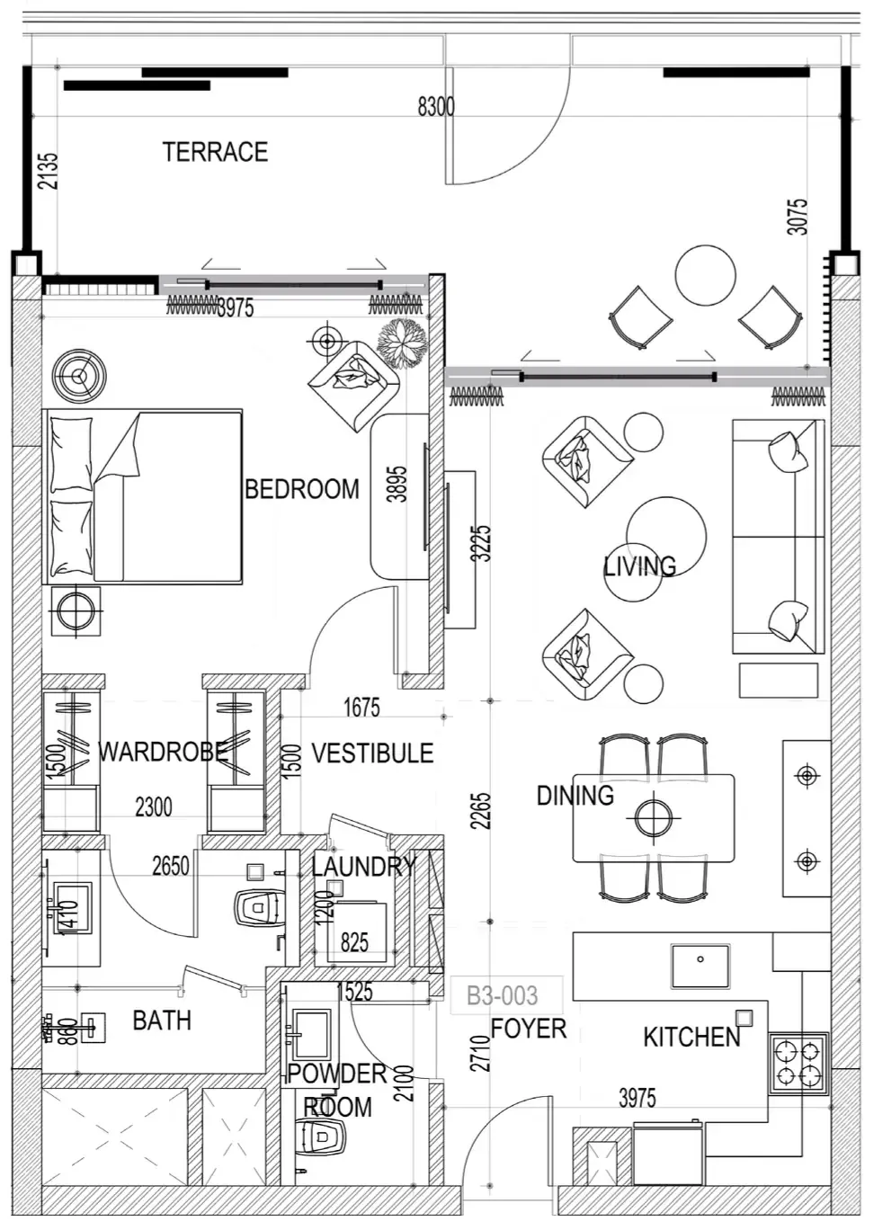 1 bedroom layout