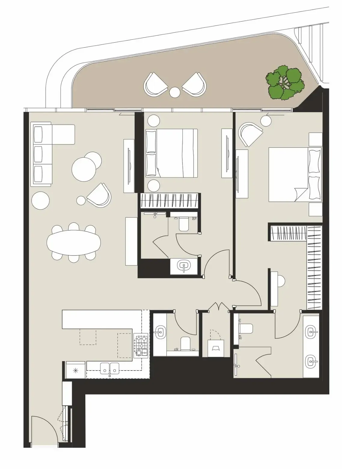 2 bedroom layout