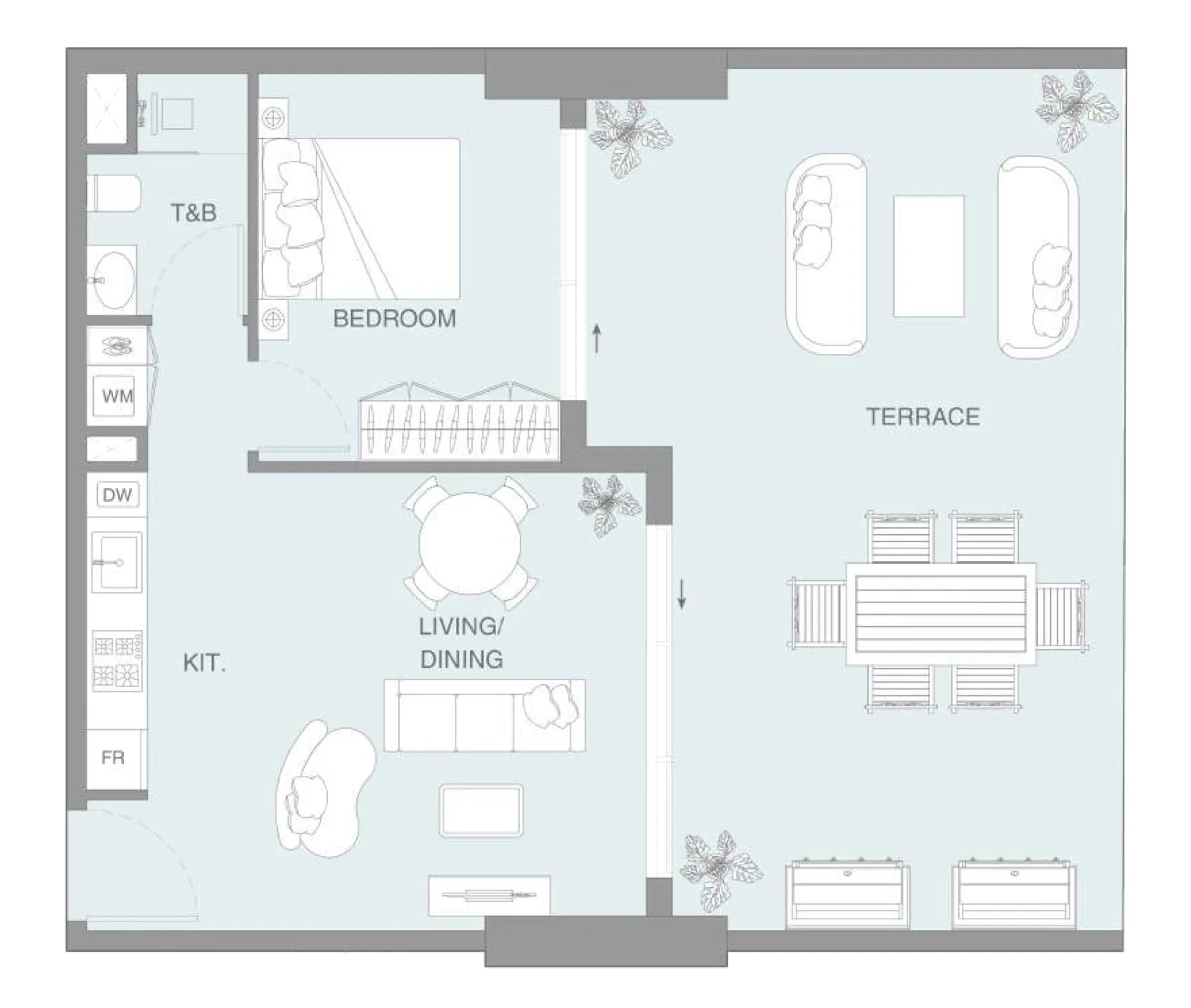 1 bedroom layout