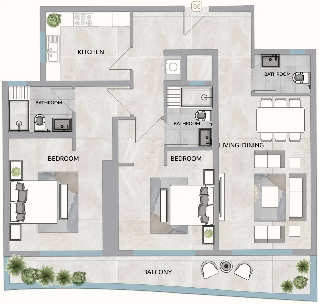 2 bedroom layout