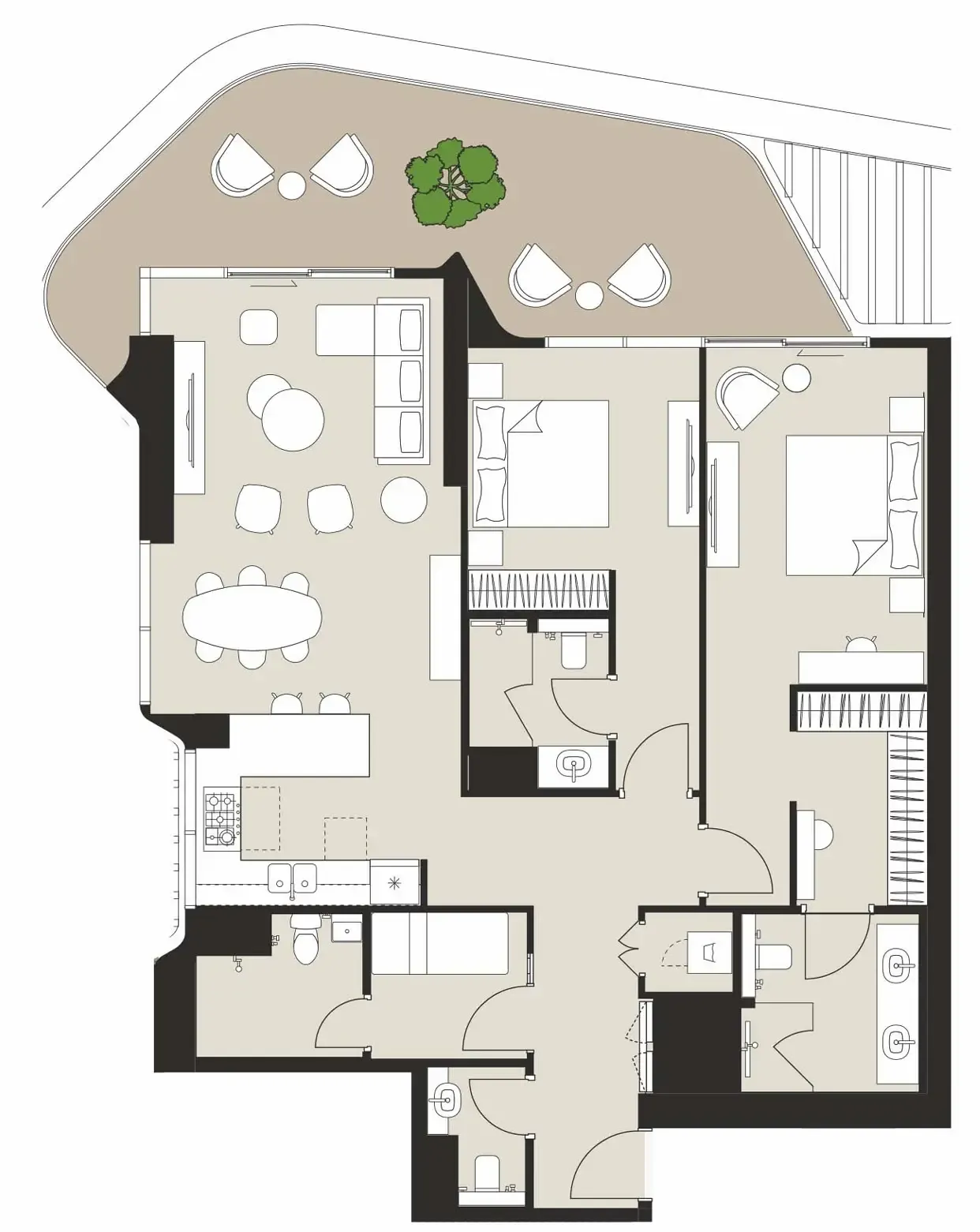 2 bedroom layout