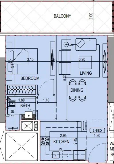 1 bedroom layout